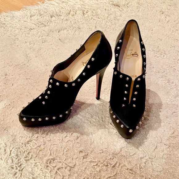 Christian Louboutin Leather Boots / Booties with Studs - Picture 3 of 9